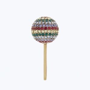 Marc Jacobs Lollipop Brooch in Antique Gold